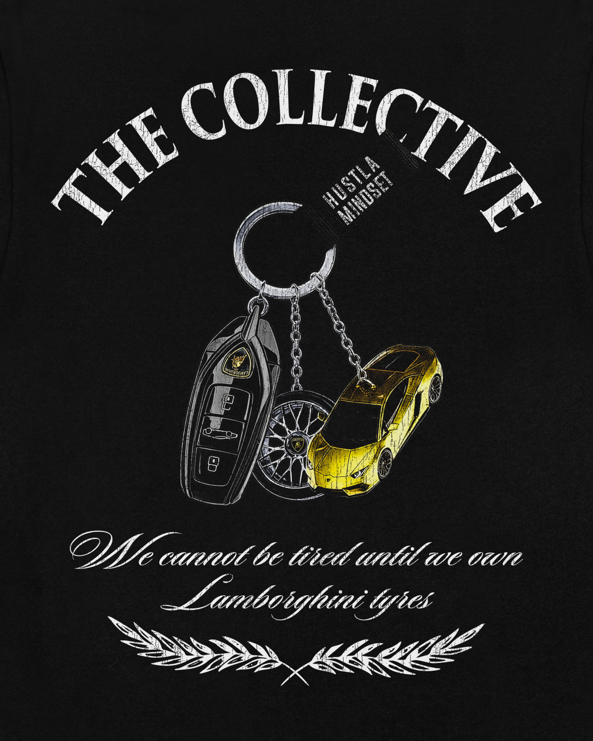 THE COLLECTIVE - LAMBO TYRES TEE BLACK